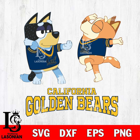 California Golden Bears Bluey Dance Svg Eps Dxf Png File, Digital Download, Instant Download