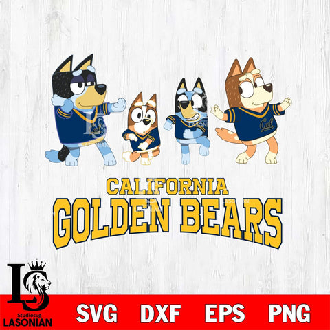 California Golden Bears Bluey Dance Mode Squats Svg Eps Dxf Png File, Digital Download, Instant Download