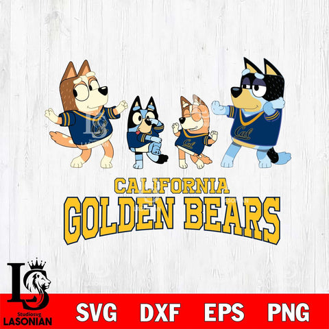 California Golden Bears Bluey Dance Squats Svg Eps Dxf Png File, Digital Download, Instant Download