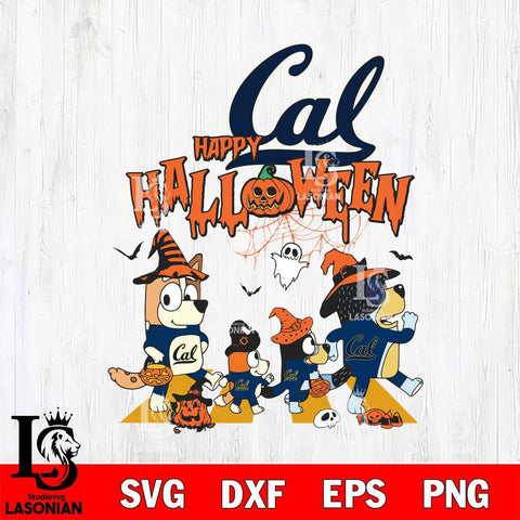 California Golden Bears Bluey Halloween Family Svg Eps Dxf Png File, Digital Download, Instant Download