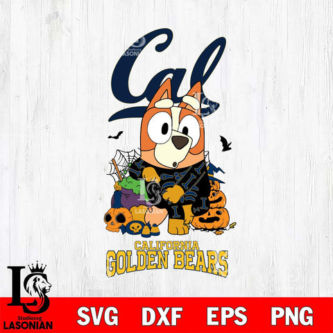 California Golden Bears Bluey Halloween NCAA Svg Eps Dxf Png File, Digital Download, Instant Download