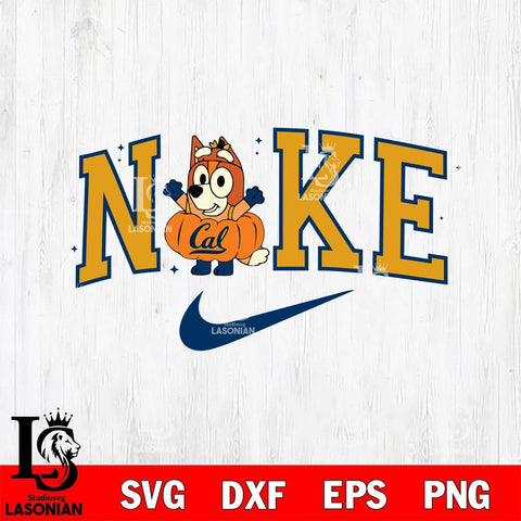 California Golden Bears Bluey Halloween Nike NCAA Svg Eps Dxf Png File, Digital Download, Instant Download