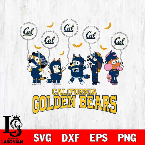 California Golden Bears Bluey Halloween Spooky Svg Eps Dxf Png File, Digital Download, Instant Download