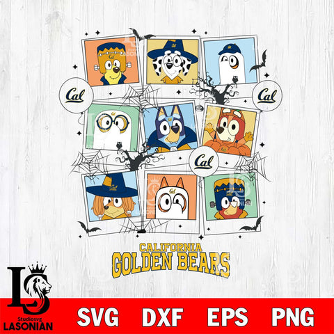 California Golden Bears Bluey Halloween Sport Svg Eps Dxf Png File, Digital Download, Instant Download