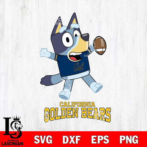 California Golden Bears Bluey Sport Football Svg Eps Dxf Png File,NCAA Svg Files,Bluey svg ,Digital Download ,Instant Download, Cricut File