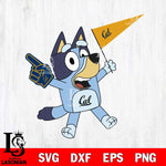 California Golden Bears Bluey flag Svg Eps Dxf Png File, Digital Download, Instant Download