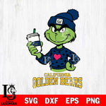 California Golden Bears Boujee Grinch Heart Christmas Cut Files Cricut, Svg Dxf Eps Png file, Digital download , Silhouette