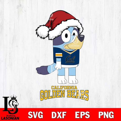 California Golden Bears Christmas Bluey Hat Cut Files,Bluey Cricut,Christmas Svg , Bluey svg , Digital Download, dxf eps png pdf file