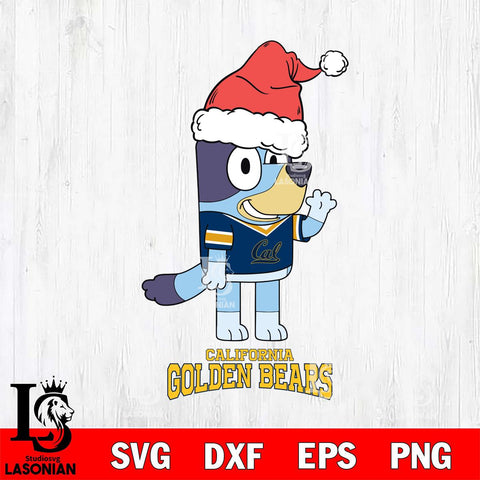 California Golden Bears Christmas Bluey Say Hi Cut Files,Bluey Cricut,Christmas Svg , Bluey svg , Digital Download, dxf eps png pdf file