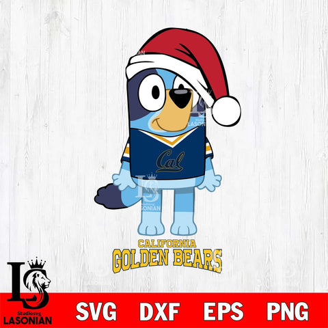 California Golden Bears Christmas Bluey Sport Cut Files,Bluey Cricut,Christmas Svg , Bluey svg , Digital Download, dxf eps png pdf file