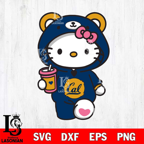 California Golden Bears Cute Hello Kitty Svg Eps Dxf Png File, Digital Download, Instant Download