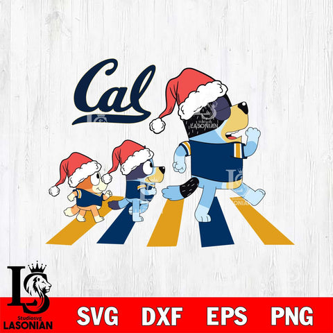 California Golden Bears Family Bluey Walking Christmas Svg Eps Dxf Png File, Digital Download, Instant Download