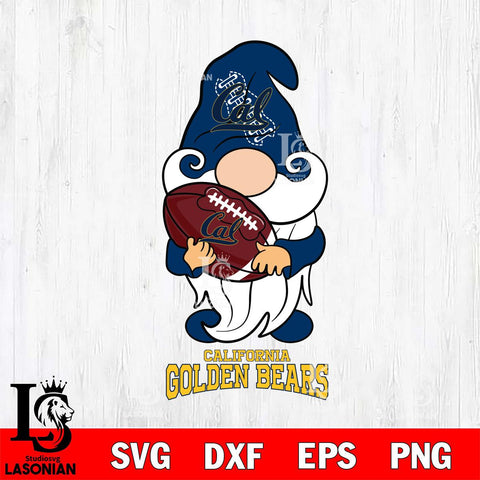 California Golden Bears Gnomes Christmas football Svg Eps Dxf Png File, Digital Download, Instant Download