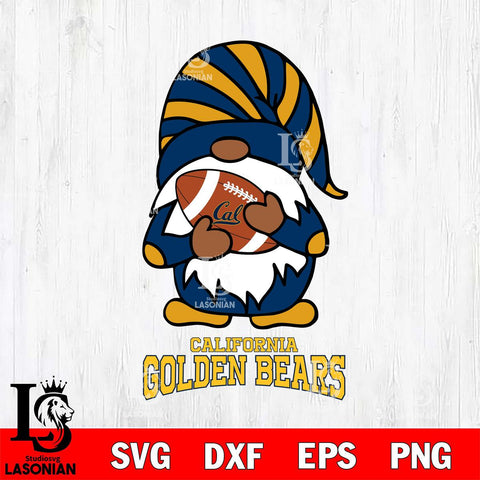 California Golden Bears Gnomes Football Svg Eps Dxf Png File, Digital Download, Instant Download