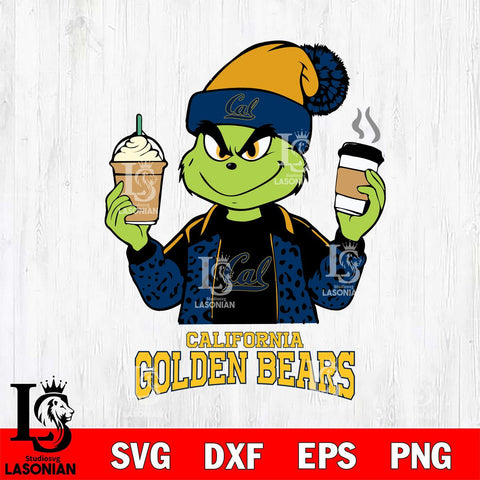 California Golden Bears Grinch 2 coffee Svg Eps Dxf Png File, Digital Download, Instant Download