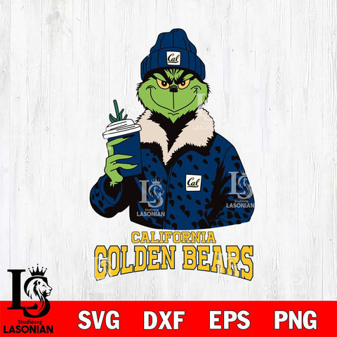 California Golden Bears Grinch Christmas Cut Files Cricut, Svg Dxf Eps Png file, Digital download , Silhouette