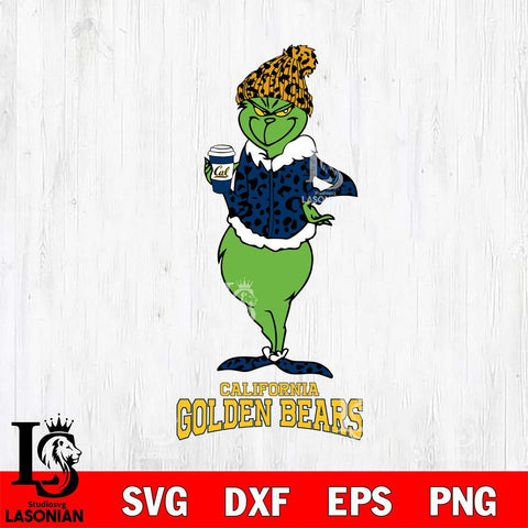 California Golden Bears Grinch Leopard Coffee Svg Eps Dxf Png File, Digital Download, Instant Download