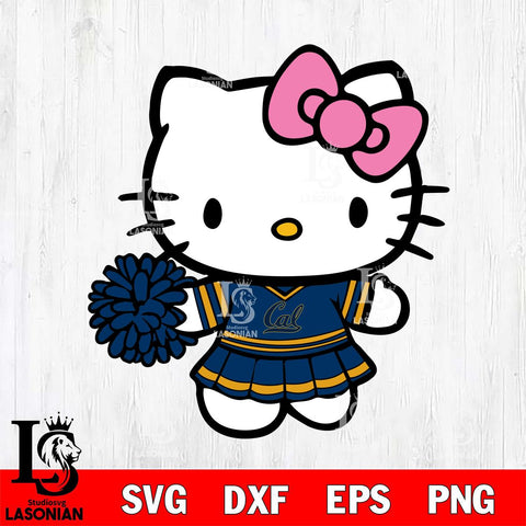 California Golden Bears Hello Kitty Cheerleader 8 Svg Eps Dxf Png File, Digital Download, Instant Download