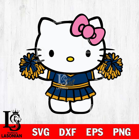 California Golden Bears Hello Kitty Cheerleader 9 Svg Eps Dxf Png File, Digital Download, Instant Download