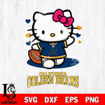 California Golden Bears Hello Kitty NCAA 3 Svg Eps Dxf Png File, Digital Download, Instant Download