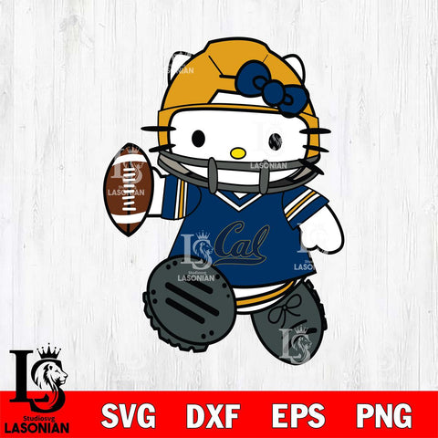 California Golden Bears Hello Kitty sport Svg Eps Dxf Png File, NCAA svg, Digital Download, Instant Download