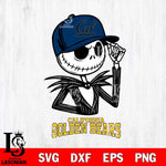 California Golden Bears Jack Skellington 3 Halloween Svg Eps Dxf Png File, NCAA svg, Digital Download, Instant Download