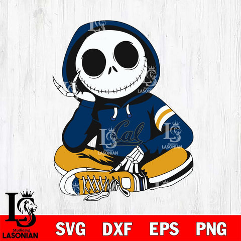 California Golden Bears Jack Skellington halloween Svg Eps Dxf Png File, NCAA svg, Digital Download, Instant Download