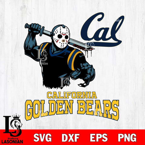 California Golden Bears Jason Voorhees 5 Svg Eps Dxf Png File, Digital Download