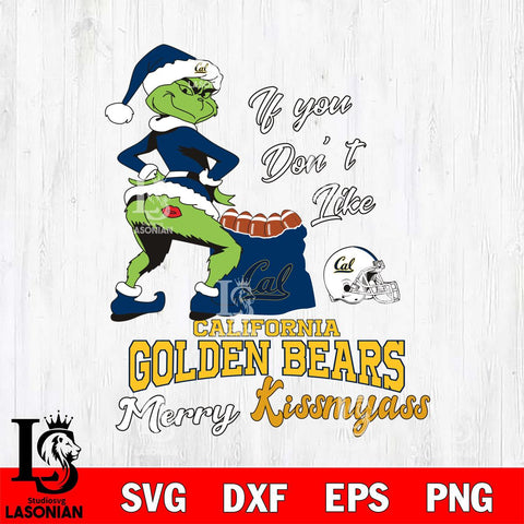 California Golden Bears Merry kissmyass grinch Svg Eps Dxf Png File,NCAA Svg Files,Digital Download,Sublimation,Instant Download