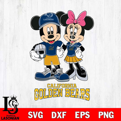 California Golden Bears Mickey Minnie Mouse Helmet Svg Eps Dxf Png File, NCAA svg , File Cut , Digital Download , Instant Download, Cut Svg Files