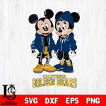 California Golden Bears Mickey Minnie Mouse Rugby Svg Eps Dxf Png File, NCAA svg , File Cut , Digital Download , Instant Download, Cut Svg Files