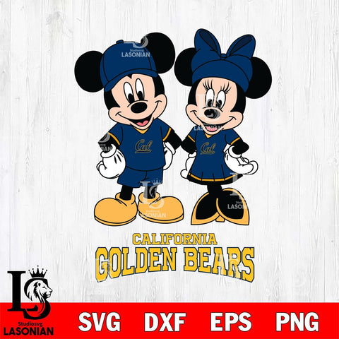 California Golden Bears Mickey Minnie Rugby Svg Eps Dxf Png File, NCAA svg , File Cut , Digital Download , Instant Download, Cut Svg Files