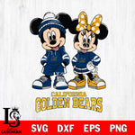 California Golden Bears Mickey Minnie Rugby Hoodie Svg Eps Dxf Png File, NCAA svg , File Cut , Digital Download , Instant Download, Cut Svg Files