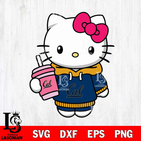 California Golden Bears Pretty Hello Kitty Svg Eps Dxf Png File, Digital Download, Instant Download