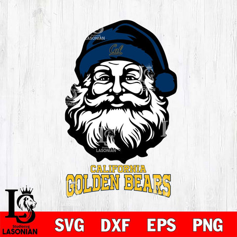 California Golden Bears Santa Claus Christmas Svg dxf eps png pdf file,NCAA svg,Digital Download,Cricut file