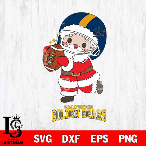 California Golden Bears Santa Claus Cute Svg dxf eps png pdf file,NCAA svg,Digital Download,Cricut file