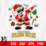 California Golden Bears Santa Claus Football Svg dxf eps png pdf file,NCAA svg,Digital Download,Cricut file