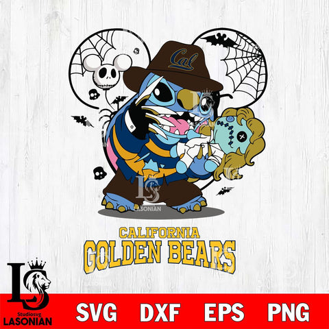 California Golden Bears Stitch Freddy Krueger Halloween Svg Eps Dxf Png File, Digital Download, Instant Download