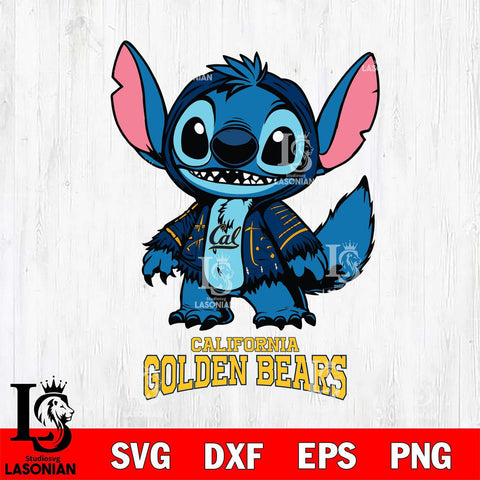 California Golden Bears Stitch Halloween Svg Eps Dxf Png File, NCAA svg, Digital Download, Instant Download