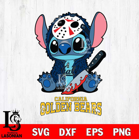 California Golden Bears Stitch Jason Voorhees Svg Eps Dxf Png File, NCAA svg, Digital Download, Instant Download