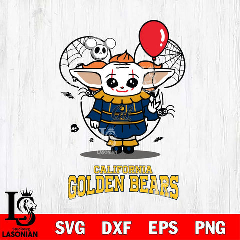 California Golden Bears Stitch Pennywise Halloween Svg Eps Dxf Png File, Digital Download, Instant Download