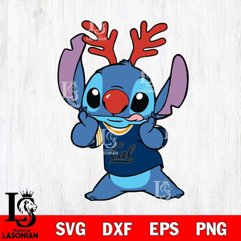 California Golden Bears Stitch Reindeer Svg Eps Dxf Png File, Digital Download, Instant Download