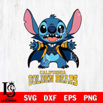 California Golden Bears Stitch Vampire halloween Svg Eps Dxf Png File, NCAA svg, Digital Download, Instant Download