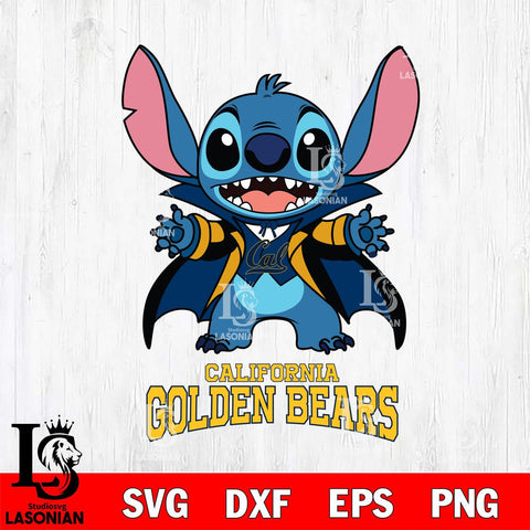 California Golden Bears Stitch Vampire halloween Svg Eps Dxf Png File, NCAA svg, Digital Download, Instant Download