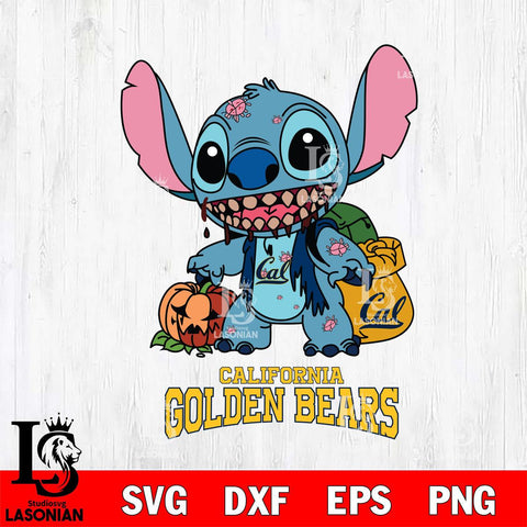 California Golden Bears Stitch Zombie Svg Eps Dxf Png File, NCAA svg, Digital Download, Instant Download