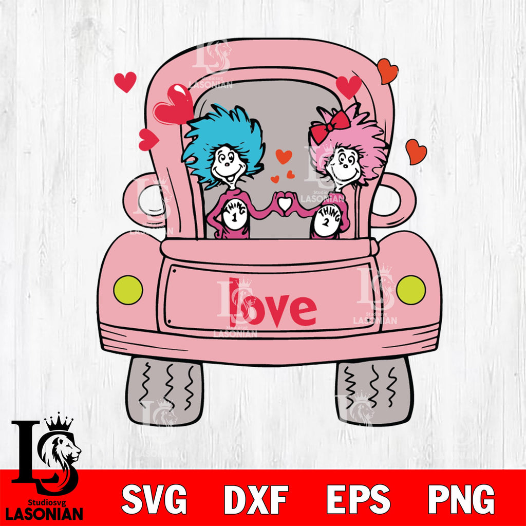 Car dr seuss love svg, Dr seuss svg eps dxf png file, Digital Download ...