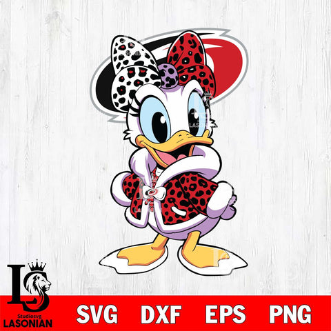 Carolina Hurricanes Fancy Daisy Duck Disney Svg Eps Dxf Png File, Digital Download, Instant Download