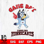 Carolina Hurricanes Bluey Game Day Svg Eps Dxf Png File, Digital Download, Instant Download