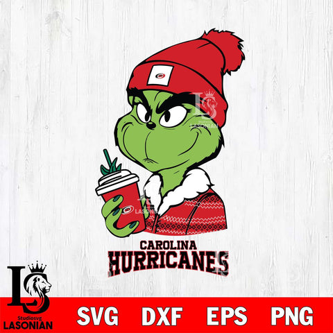 Carolina Hurricanes Boujee Grinch Christmas Cut Files, Cricut,Christmas Svg Dxf Eps Png file , Digital Download