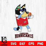 Carolina Hurricanes Christmas Bluey Bandit Heeler Svg, Christmas Svg , NHL svg , Digital Download, dxf eps png pdf file